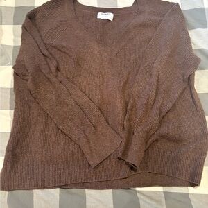 Old Navy Chocolate V-Neck Sweater